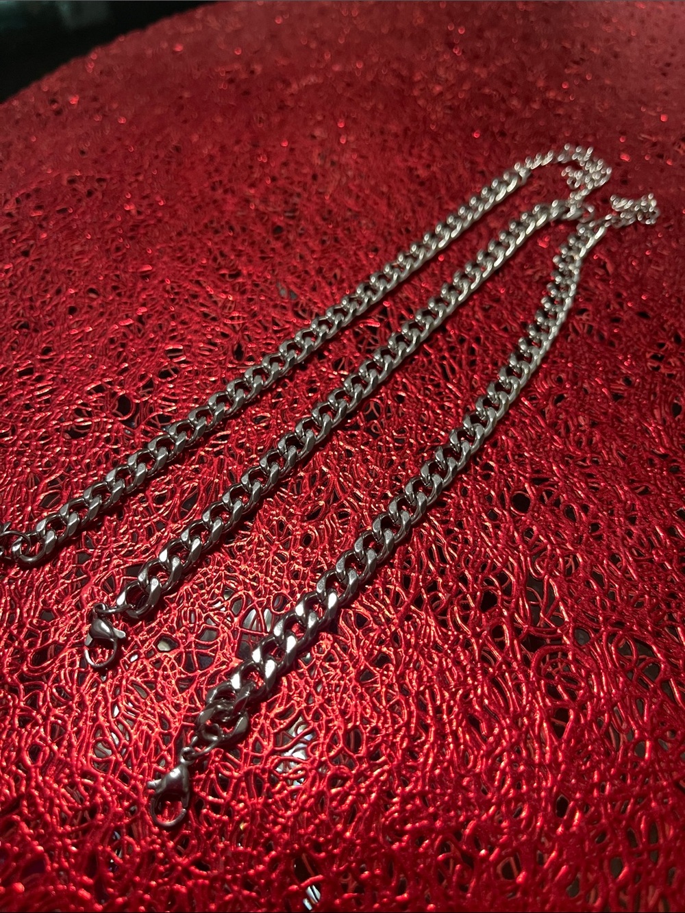 3 stainless steel - Cuban Link Chain Bracelets - Silver